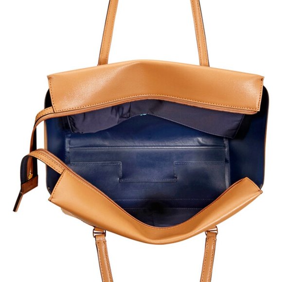 *NWT* TORY BURCH | Parker Large Tote | Cardamom/Royal Navy - Picture 4 of 14